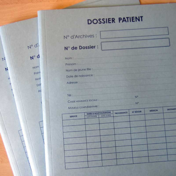 Achat dossier médical standard, dossier suivi patient Luquet & Duranton
