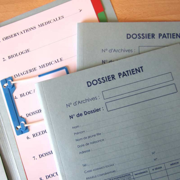 Achat dossier médical standard, dossier suivi patient - Luquet
