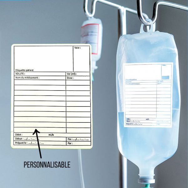 Étiquettes patients personnalisables en rouleau - Luquet & Duranton