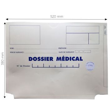 Dossier à insérer médical avec pochette à droite: Folio
