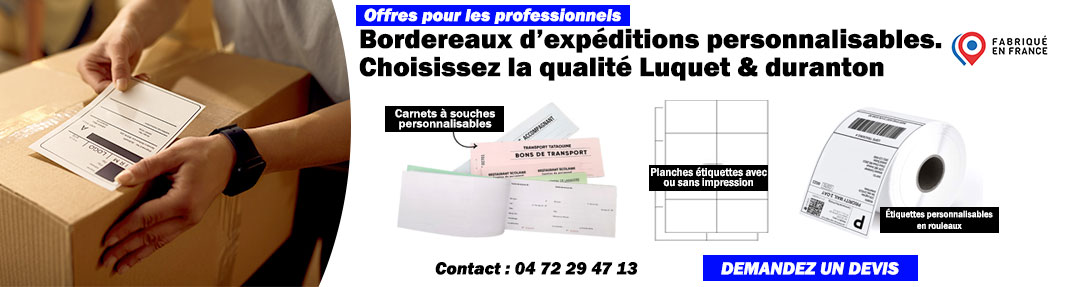 offres borderaux d'envoi luquet et duranton