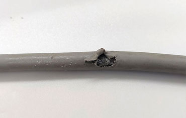 photo cable sondes avant réparation