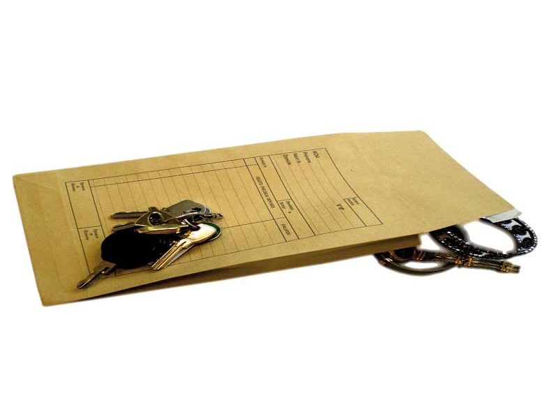 Pochettes dépôt objets de valeur