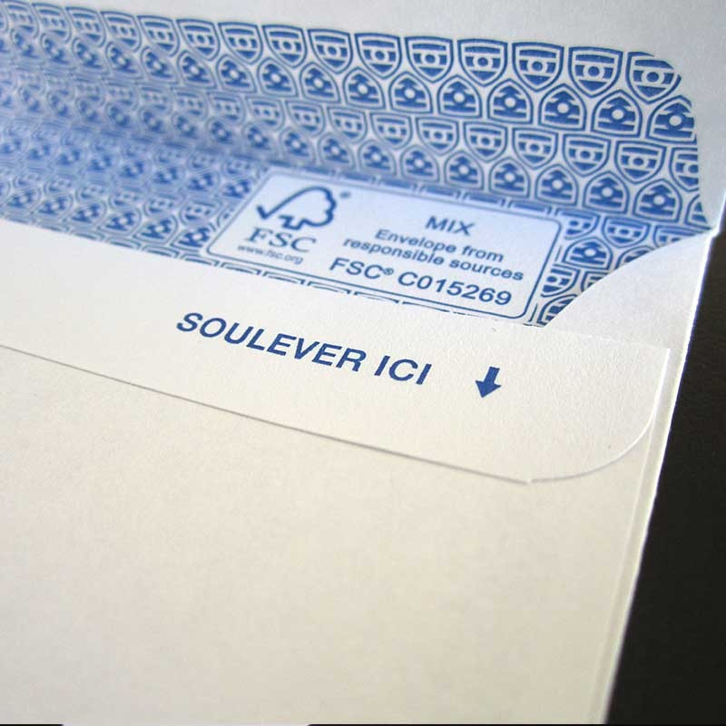 Enveloppes sécurisées extra blanches