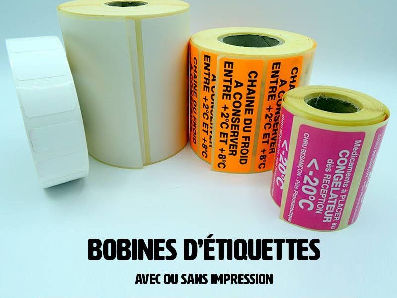 Rouleau d'étiquettes personnalisables sur mesure