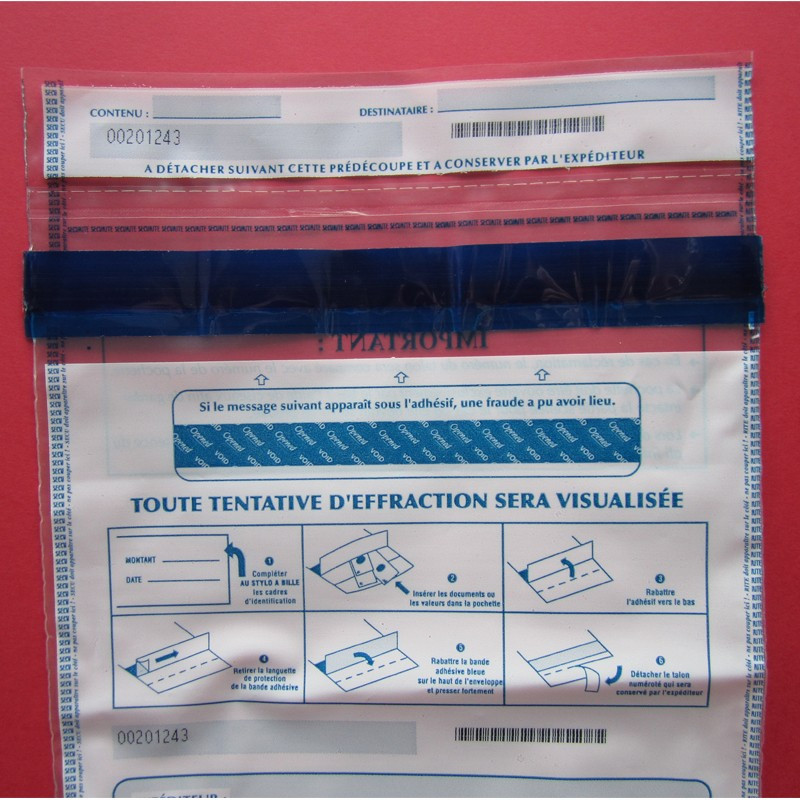 Pochettes sécurisées en Polypropylène
