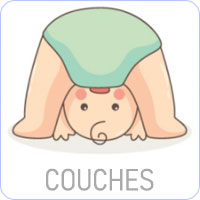 Couches pour les crèches