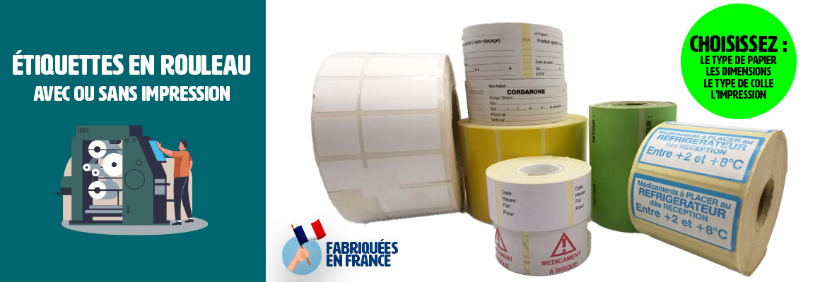 fabrication étiquettes en rouleaux