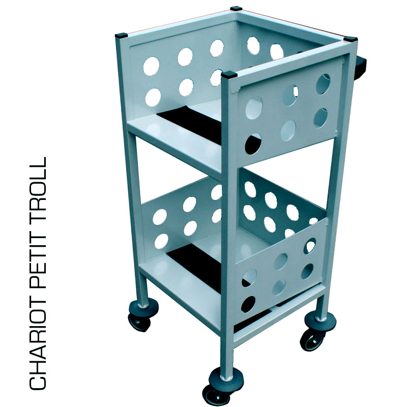 chariot archivage petit troll vert d'eau