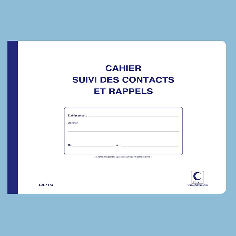 Registre suivi des contacts et rappels