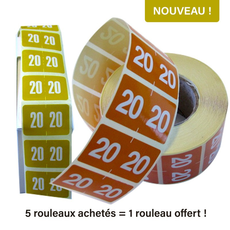Étiquettes adhésives couleurs