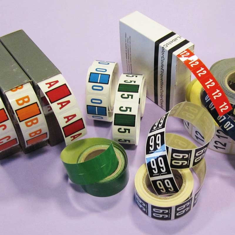 Étiquettes adhésives couleurs