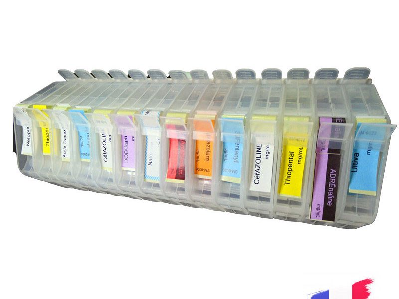 Solubox : support pour cartouches distributrices d'étiquettes seringues 14x40 mm