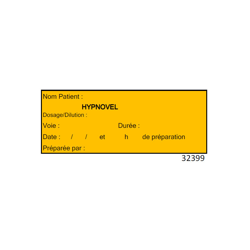 Étiquettes pousse seringues Solugraph