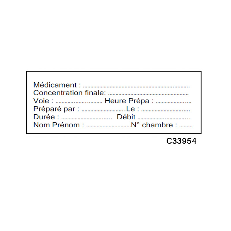 Étiquettes pousse seringues Solugraph