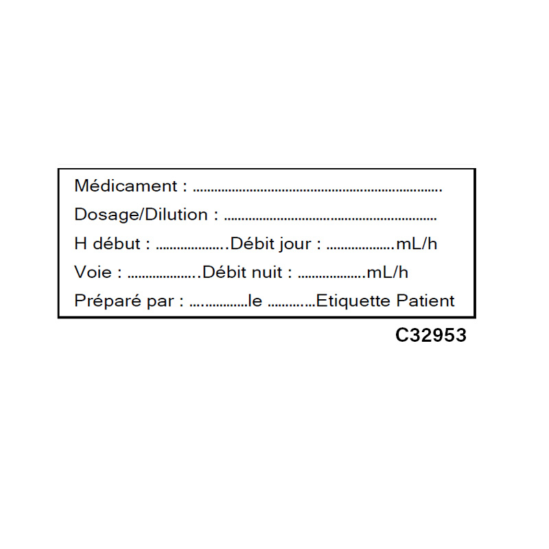 Étiquettes pousse seringues Solugraph