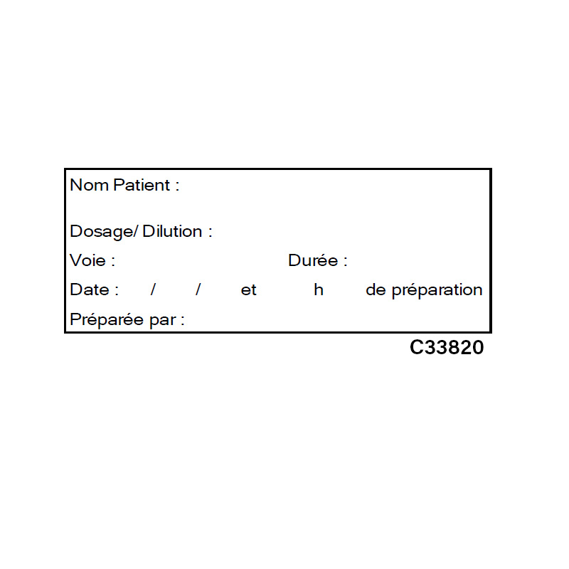 Étiquettes pousse seringues Solugraph