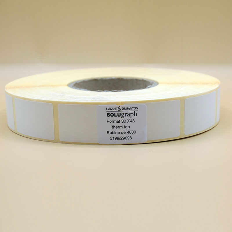 Bobine 4000 étiquettes thermiques TOP 30x48 mm