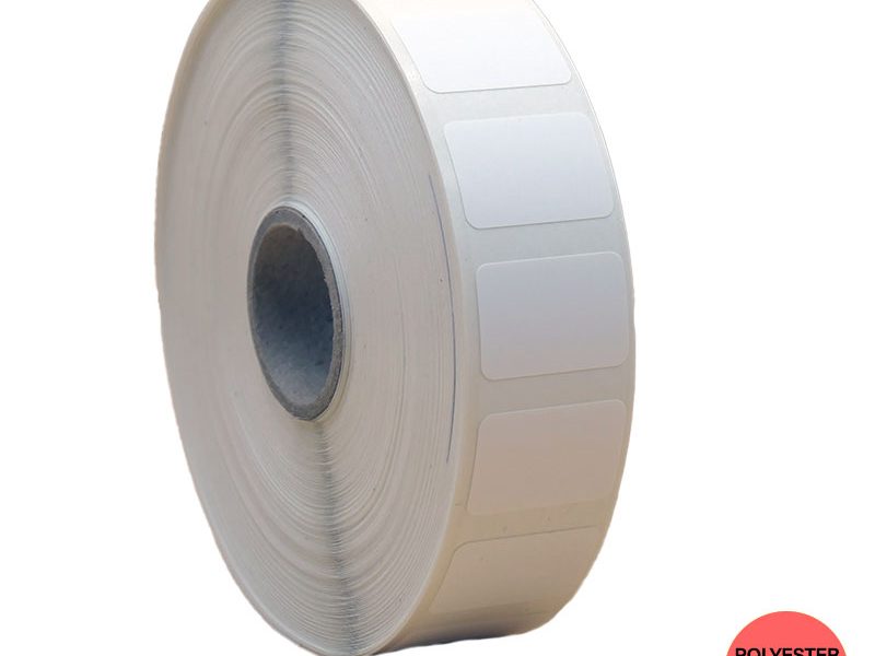 Bobine 3000 étiquettes polyester traité 22x15 mm