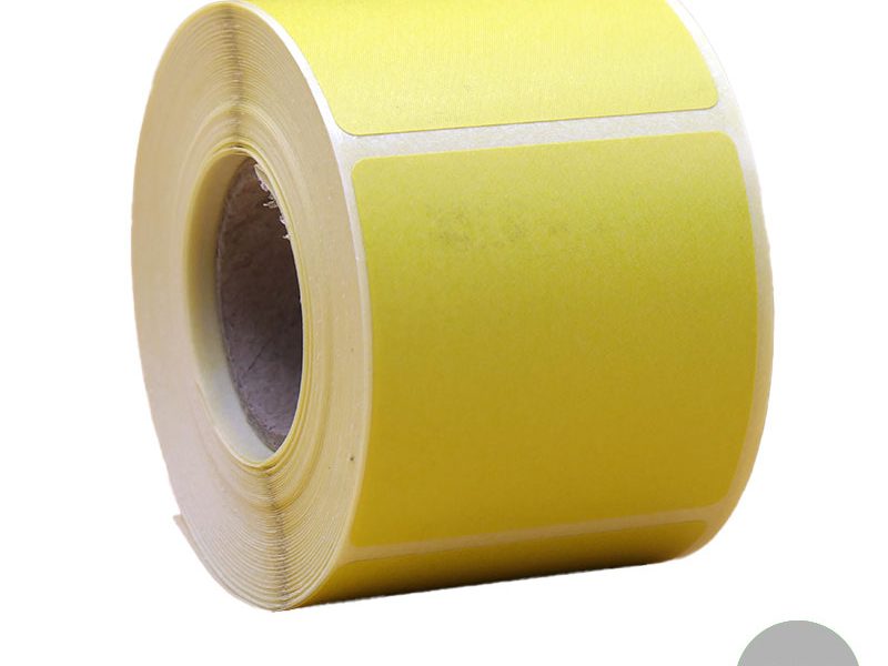 Bobine 400 étiquettes Vélin enlevables jaune 40x40 mm