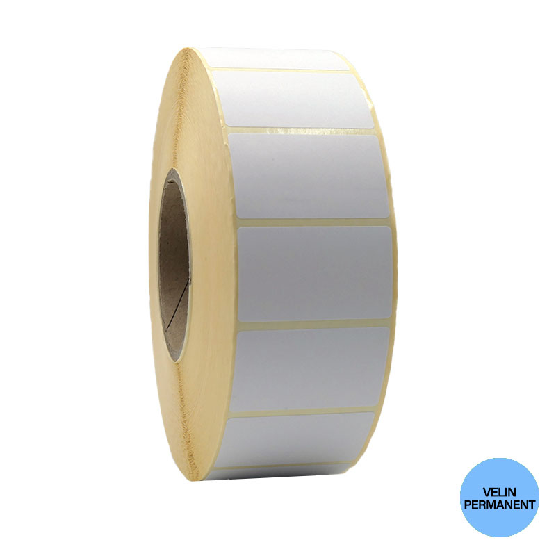 Bobine 5000 étiquettes 60x35 mm vélin permanent