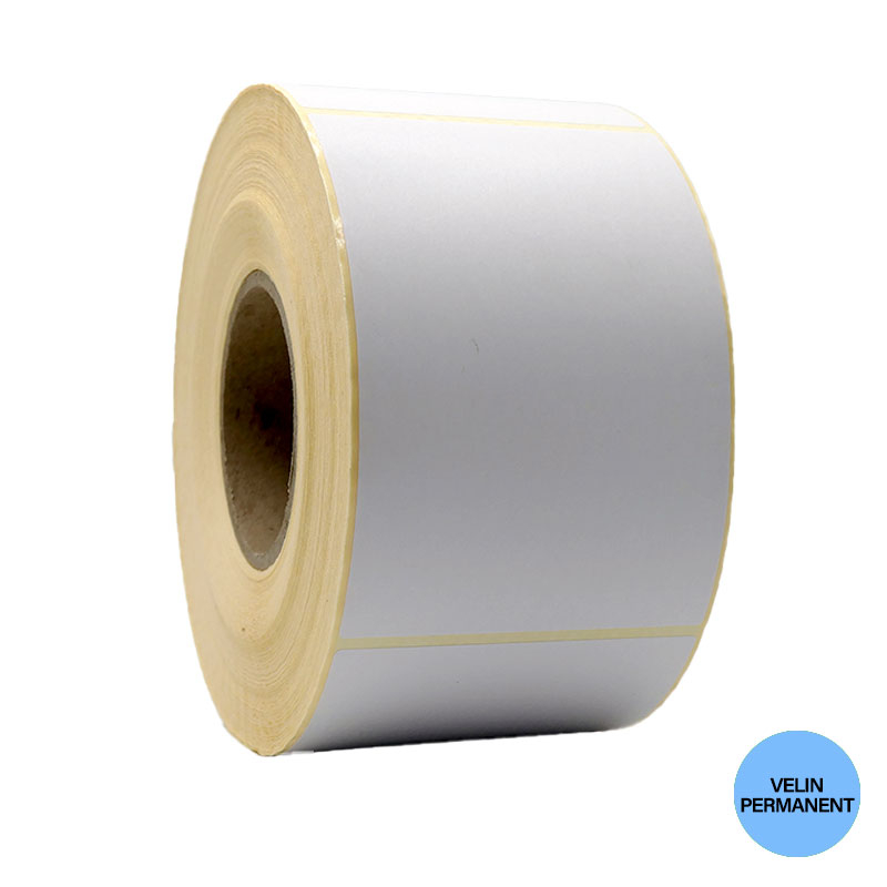 Bobine 1200 étiquettes 100x50 mm vélin permanent