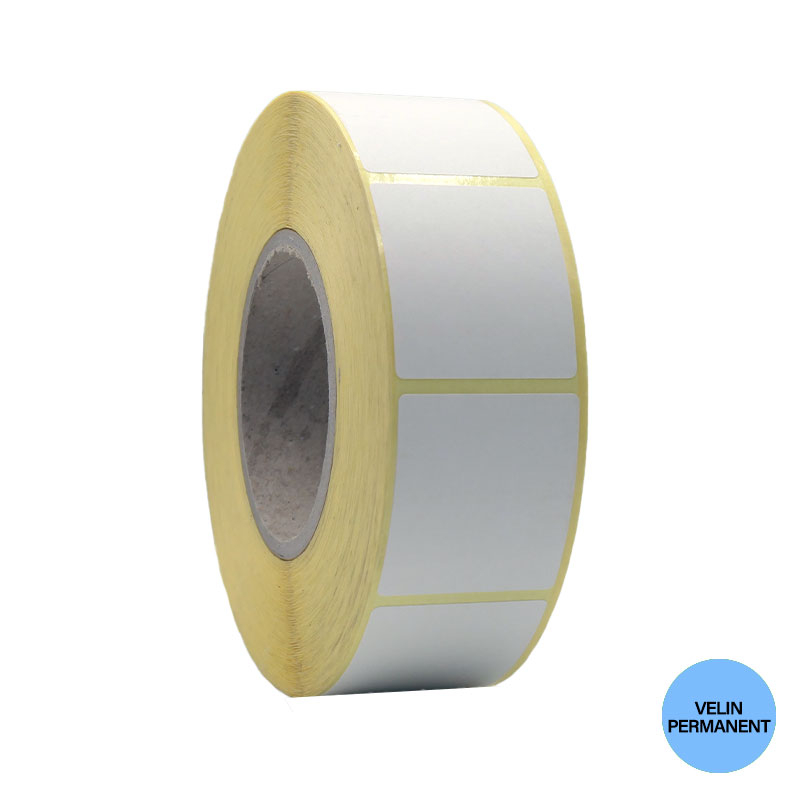 Bobine 2000 étiquettes 45x50 mm vélin permanent
