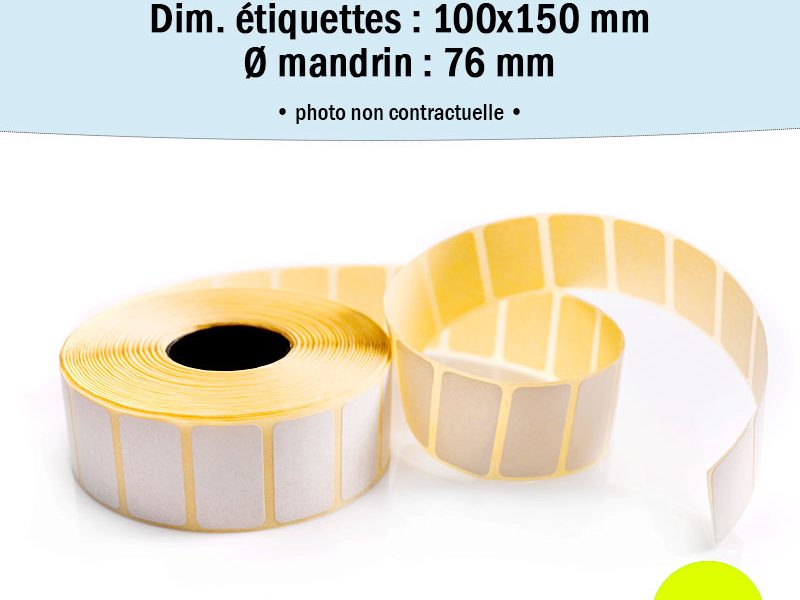 Bobine 1000 étiquettes 100x150 mm Thermique TOP