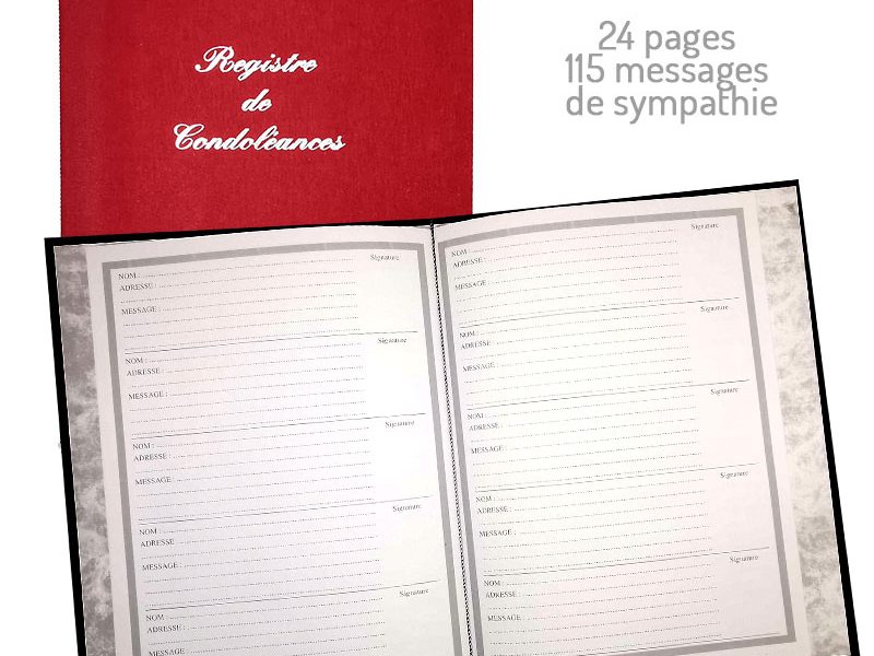 Registre des condoléances