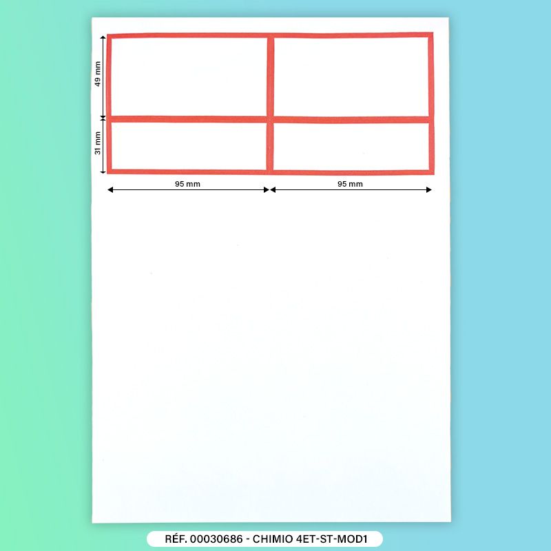 Étiquettes chimio - Planches A4