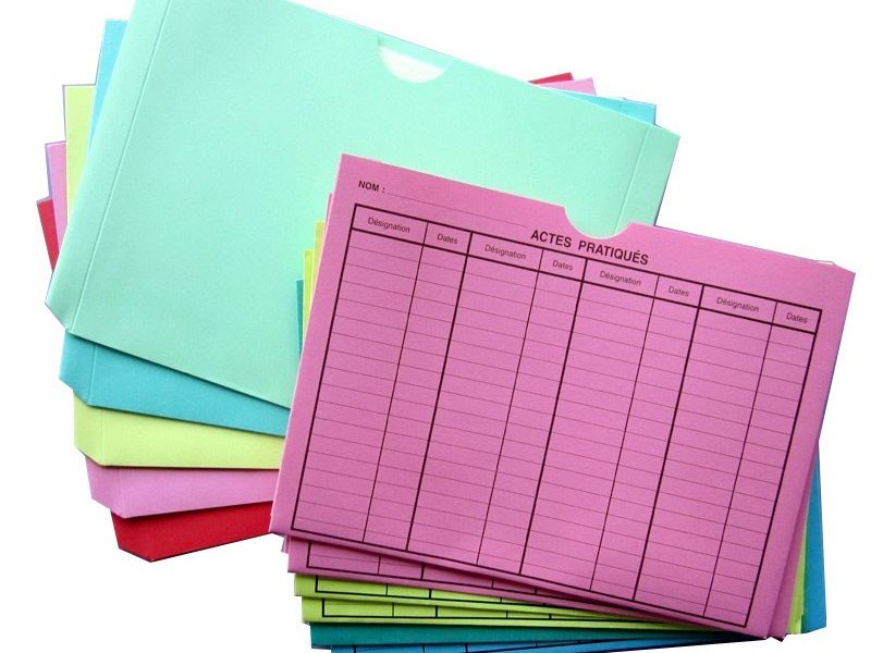 Pochettes de classement diverses