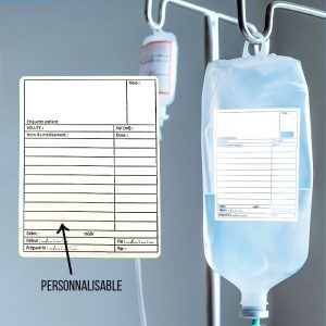 Étiquettes pour perfusion et patient en rouleau
