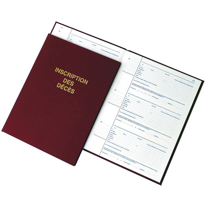 Registre des personnes décédées