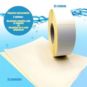 Étiquettes hydrosolubles
