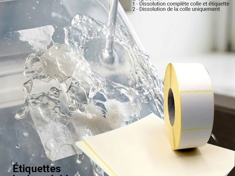 étiquettes hydrosoluble et bio dégradables