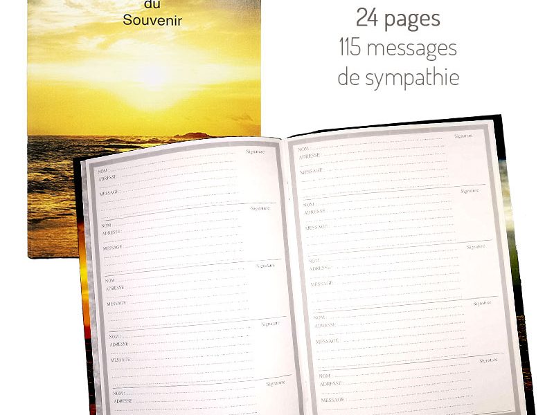 Registre des condoléances thème mer