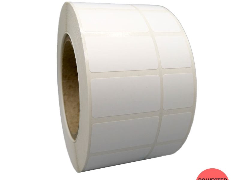 Bobine 2000 étiquettes 23x23 et 45x23 mm polyester
