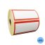 Bobine 1200 étiquettes 100x50 mm vélin cadre rouge