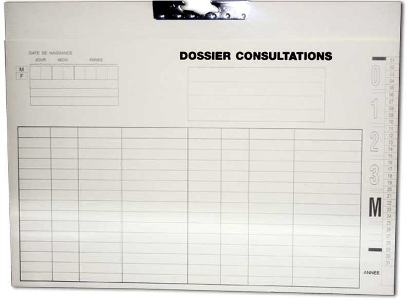 Pochettes suspendues de consultation