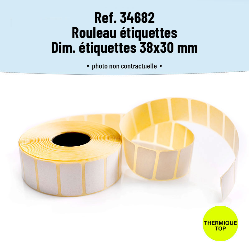 Bobine étiquettes 38x30 mm thermique TOP