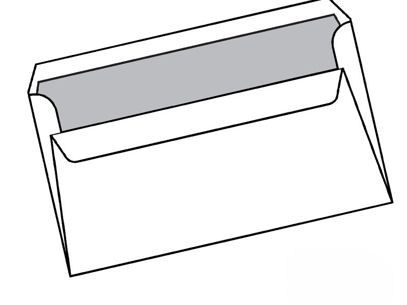 Enveloppes autocollantes blanches