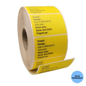 Bobine de 2000 étiquettes 60x40 mm vélin permanent