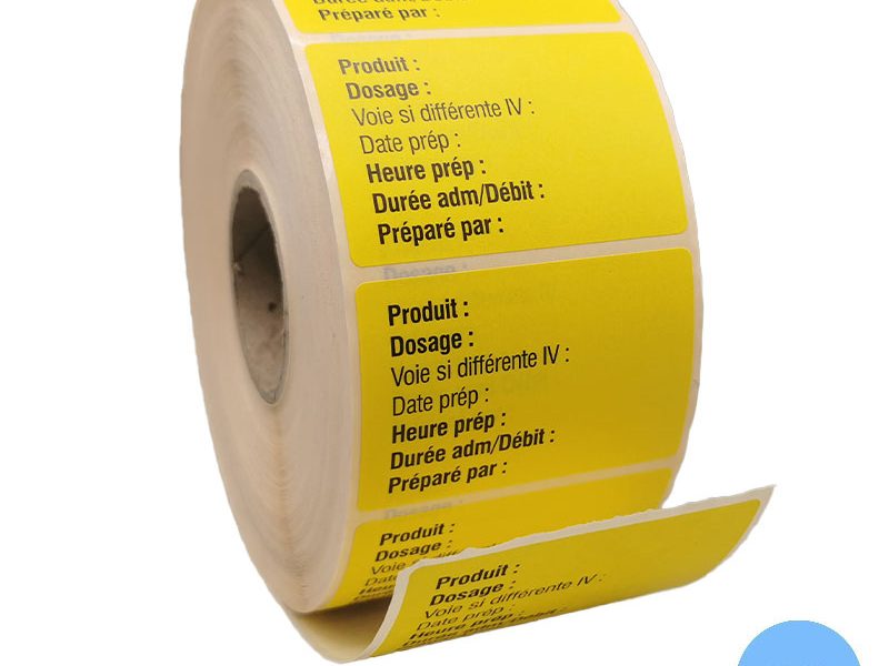 Bobine de 2000 étiquettes 60x40 mm vélin permanent