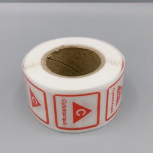 Bobine 500 étiquettes 20x20 mm Cytotoxique