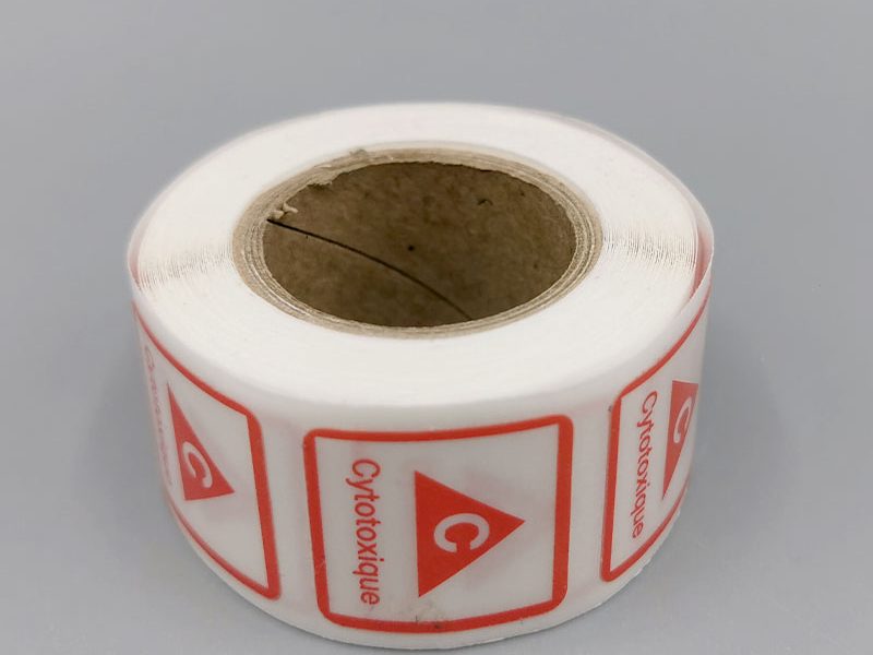 Bobine 500 étiquettes 20x20 mm Cytotoxique