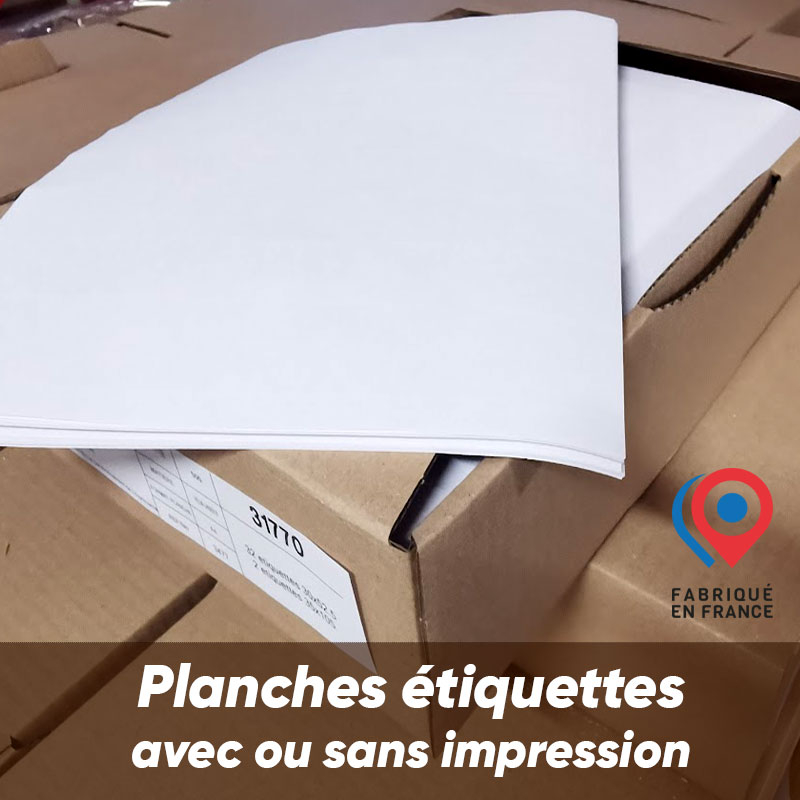 Planches étiquettes personnalisées sur-mesure