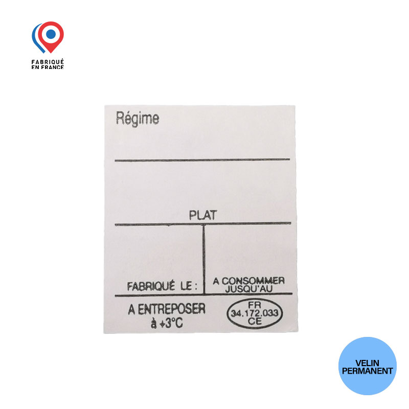 Bobine de 500 étiquettes adhésives 30x36 mm pour pistolet d'étiquetage