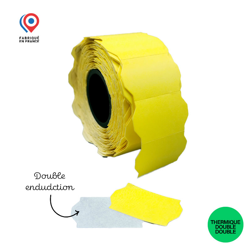 Bobine de 600 étiquettes adhésives 32x19 mm pour pistolet d'étiquetage