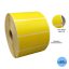Bobine 2000 étiquettes jaunes 75x30 mm double enduction vélin permanent