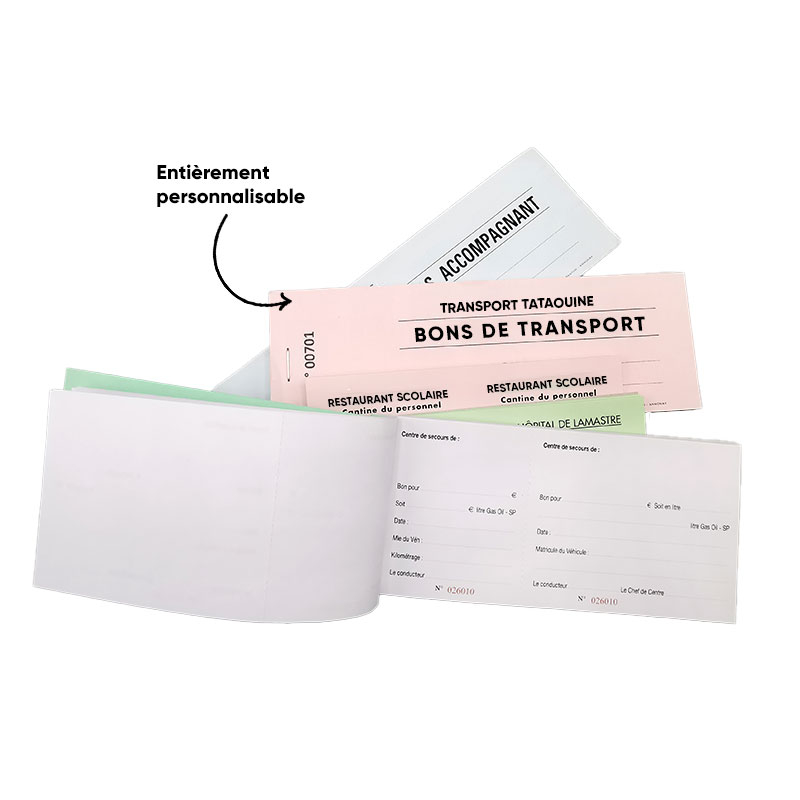 Carnets à souche